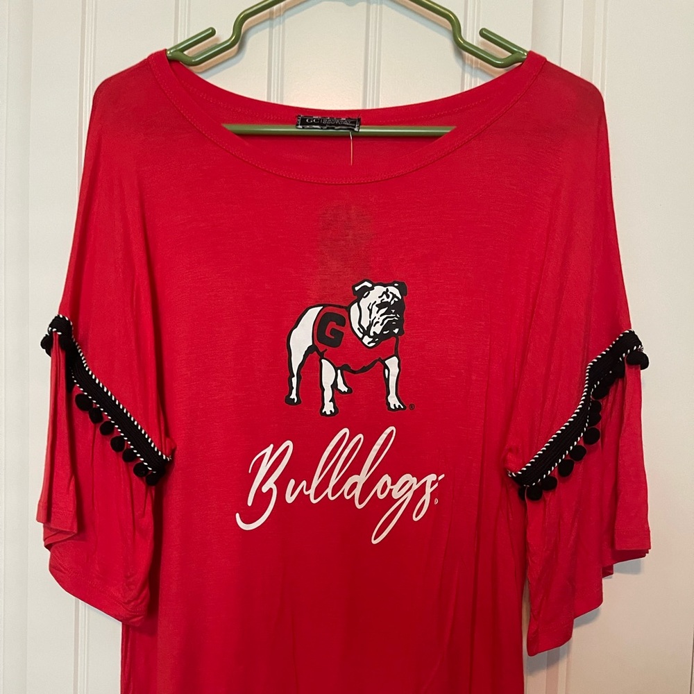 Georgia Bulldogs Gameday Couture top, size L